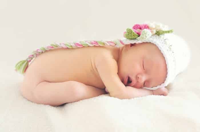 Baby Girl Sleeping on Stomach