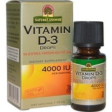Nature's Answer, Vitamin D-3 Drops, 4000 IU, 0.5 fl oz (15 ml)